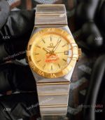 Copy Omega Constellation Double Eagle Gold Watch Quartz 36mm_th.jpg